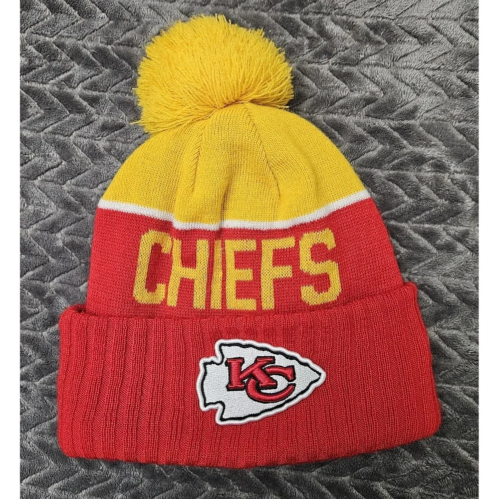 Authentic New Era‎ Kansas City Chiefs NFL Knit Beanie Cold Weather Hat Football